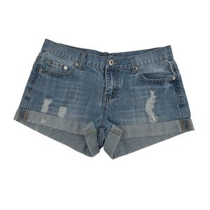 Forever 21 Distressed Cuffed Hem Jean Shorts Size 27 Women’s